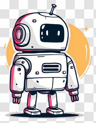 Robot - Cute Cartoon Robot Illustration Transparent PNG