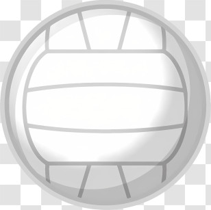 Icon - White Volleyball Transparent PNG