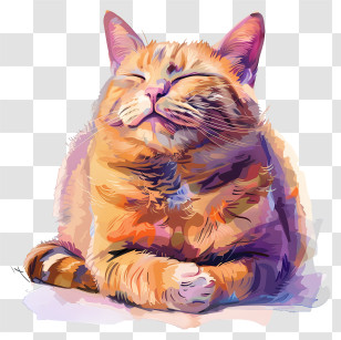 Happy Cat - Content And Happy Cat Transparent PNG