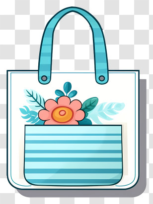 Handbag - Floral Tote Bag Transparent PNG