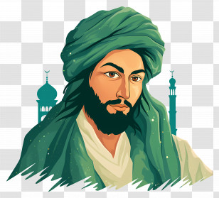 Arab Man - Cartoon Historical Figure Illustration Transparent PNG