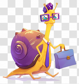 Cartoon Snail - Business Snail Cartoon Transparent PNG