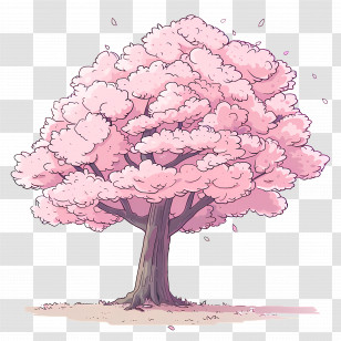 Cherry Blossom Tree - Pink Cherry Blossom Tree In Full Bloom Transparent PNG