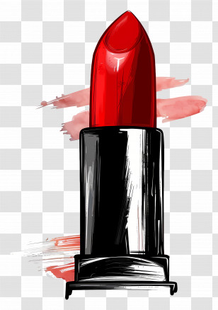 Red Lipstick Illustration - Red Lipstick Illustration Transparent PNG