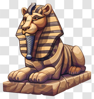 Egypt Sphinx - Ancient Egyptian Pharaoh Statue Transparent PNG