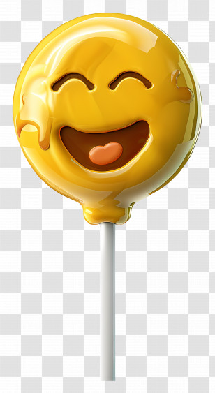 Emoji - Happy Emoji Lollipop Candy Transparent PNG