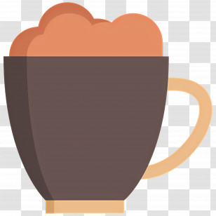 Cappuccino Coffee - Foamy Coffee Cup Transparent PNG
