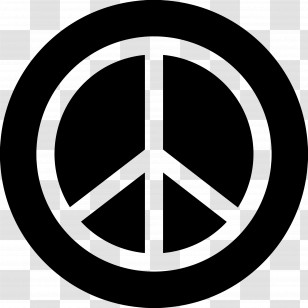 Peace Sign - Filled Peace Symbol Icon Transparent PNG