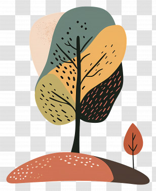 Tree - Abstract Colorful Tree Transparent PNG