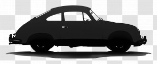 Car Silhouette - Black Vintage Car Silhouette Illustration Transparent PNG