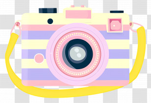 Cartoon Camera - Pastel Vintage Camera Illustration Transparent PNG