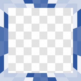 Blue Square Geometry Shape - Sky - Geometric Border Transparent PNG