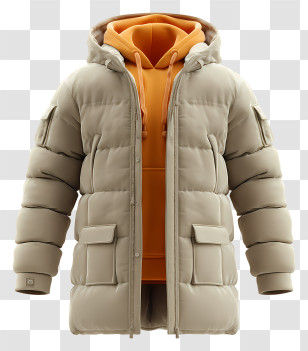Winter Coat - Cozy Winter Jacket With Hoodie Transparent PNG