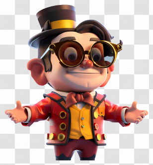 Duke Dennis - Circus Performer In Colorful Outfit Transparent PNG