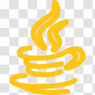 Java Logo - Yellow Coffee Cup Doodle Icon Transparent PNG