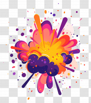 Explosion - Colorful Abstract Explosion Design Illustration Transparent PNG