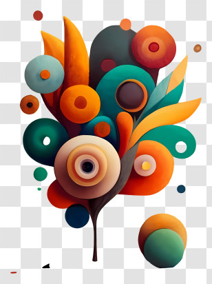 Tree - Colorful Abstract Art Transparent PNG