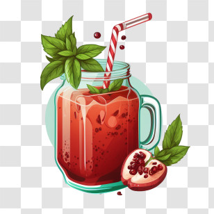 Pomegranate Juice
 - Refreshing Pomegranate Juice In Mason Jar Transparent PNG