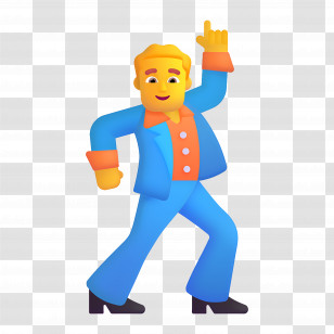 Man Dancing Emoji - Dancing Man Emoji Transparent PNG
