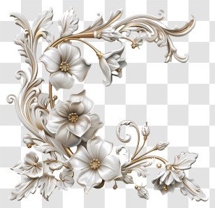 Floral Design - Elegant Floral Design Ornament Transparent PNG