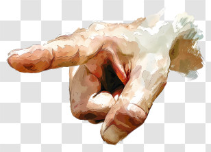Gesture - Hand Pointing Gesture Illustration Transparent PNG