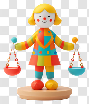 Abstract Libra - Creative Justice Libra Figurine Toy Transparent PNG