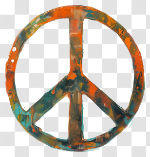 Peace Sign - Colorful Peace Symbol Artwork Transparent PNG