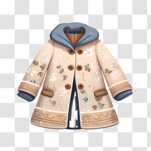 Winter Coat - Stylish Decorative Winter Coat Transparent PNG