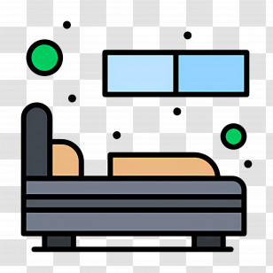 Sleeping Room - Cozy Bed In Bedroom Transparent PNG