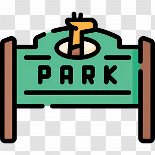 Zoo Park - Park Entrance Sign Transparent PNG