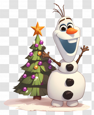 Frozen Olaf - Olaf With Christmas Tree Transparent PNG