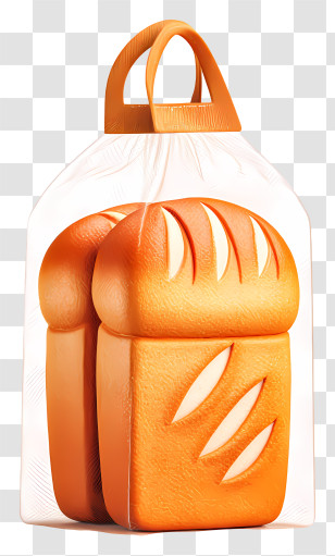 Bread In Plastic Bag - Fresh Bread Loaf In Packaging Transparent PNG
