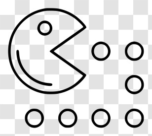 Pacman Logo - Pac-Man Eating Dots Illustration Transparent PNG