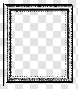 Boder Line Frame - Detailed Black Frame Transparent PNG