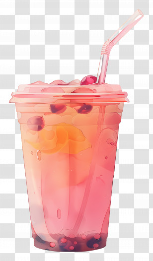 Bubble Tea - Delicious Refreshing Drink In Plastic Cup Transparent PNG