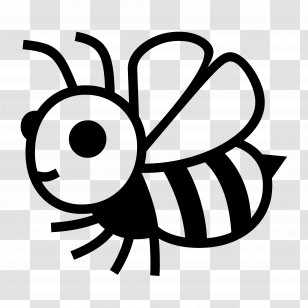 Honeybee Emoji - Bee Icon Transparent PNG