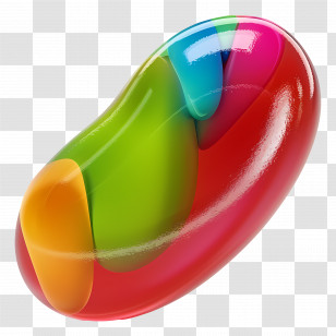 Jelly Bean - Colorful Jelly Bean Candy Transparent PNG