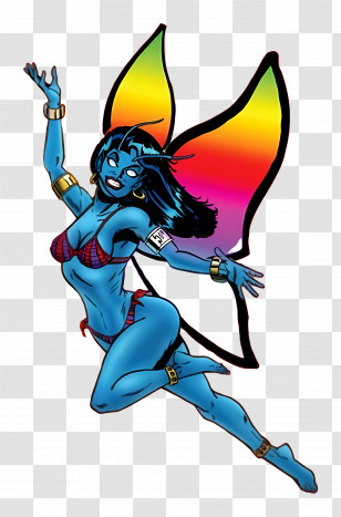 Butterfly - Rainbow Winged Fairy Transparent PNG