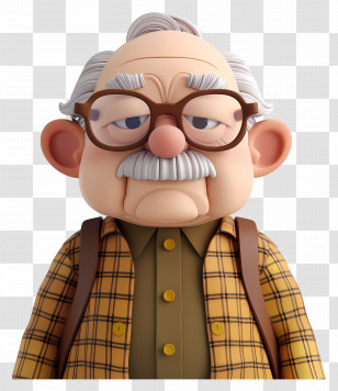 Grandfather - Cartoon Elderly Man Illustration Transparent PNG