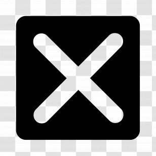 Cross Mark Button Emoji - Black Cross Symbol Transparent PNG
