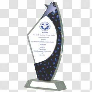 Acrylic Trophy Award Glass Cobalt Blue Transparent PNG