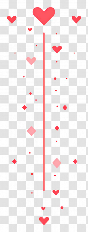 Red Arrow - Heart Symbols With Geometric Shapes Transparent PNG