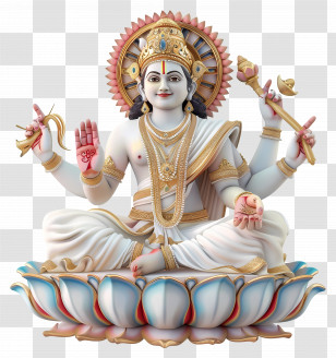 Apara Ekadashi - Intricate Sculpture Of Hindu Deity Transparent PNG