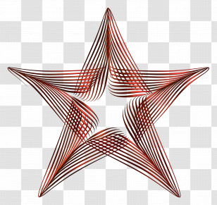 Geometric Star - Abstract Geometric Star Design Transparent PNG