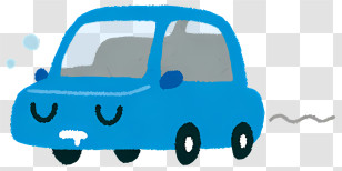 Icon - Cute Blue Cartoon Car Illustration Transparent PNG