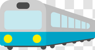 Transport - Modern Blue Train Illustration For Transportation Transparent PNG
