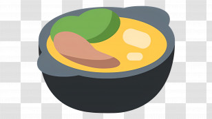 Nabe - Illustrated Food Bowl With Ingredients Transparent PNG