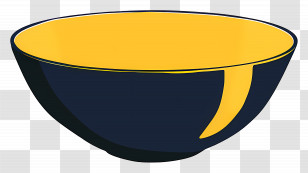 Bowl - Yellow And Blue Bowl For Modern Kitchens Transparent PNG