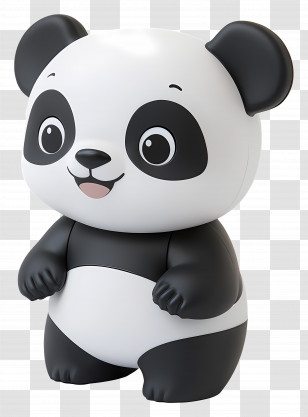 Panda Bear - Cute Cartoon Panda Illustration Transparent PNG