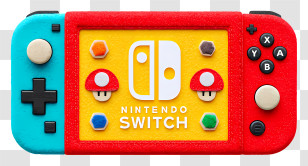 Nintendo Switch - Colorful Nintendo Switch Gaming Console Transparent PNG